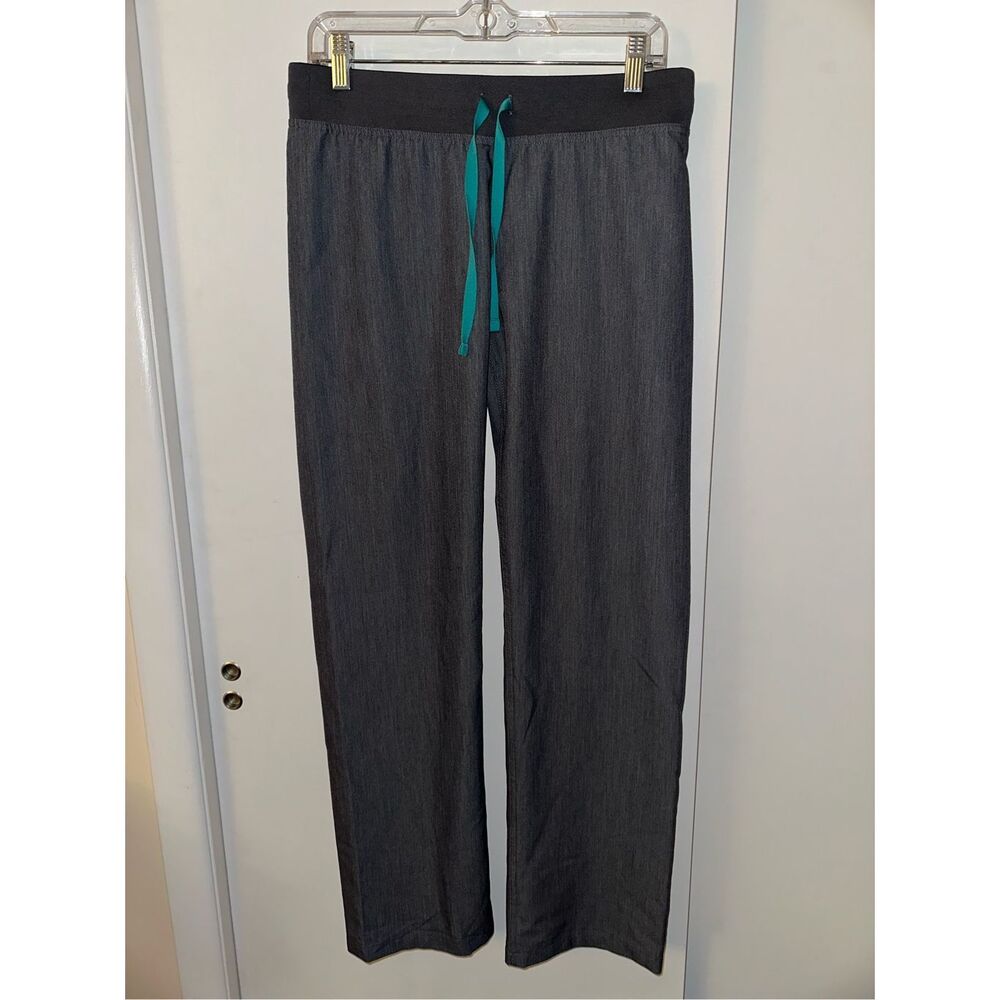 Figs Women’s Small Gray Scrub Pants Straight Leg Back Pockets Drawstring NWOT